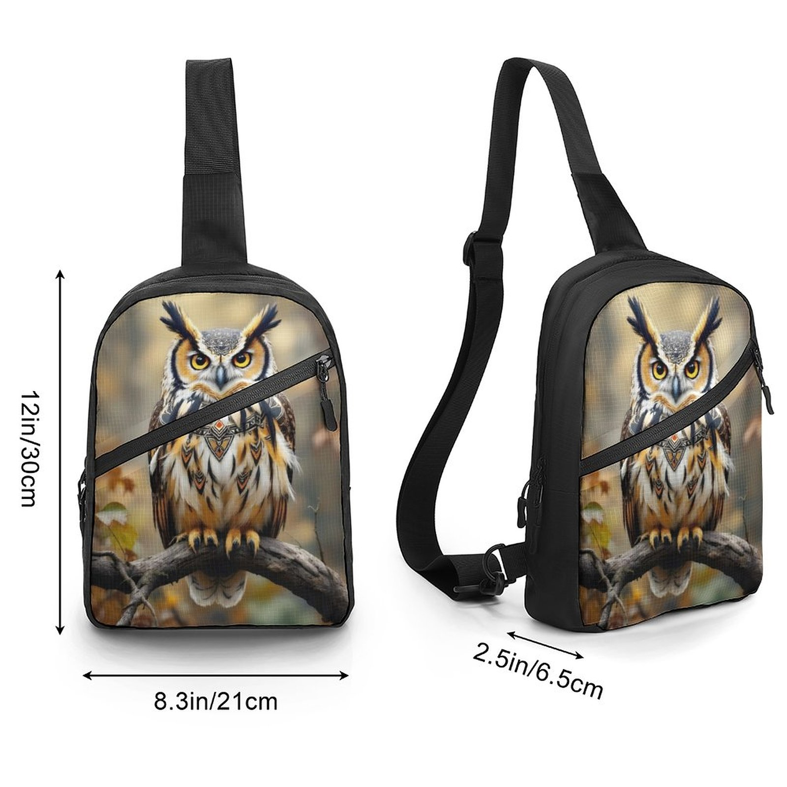 Native Owl Crossbody Sling Bag - Image 3