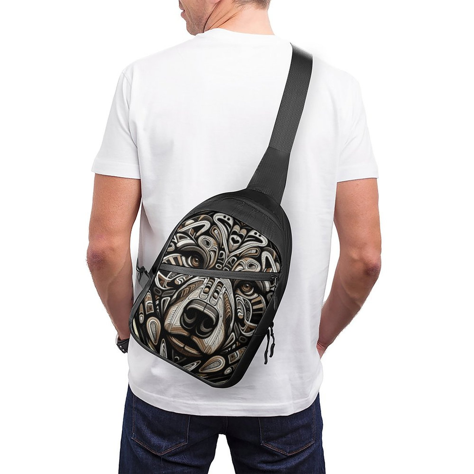Native Bear Crossbody Sling Bag - Image 2