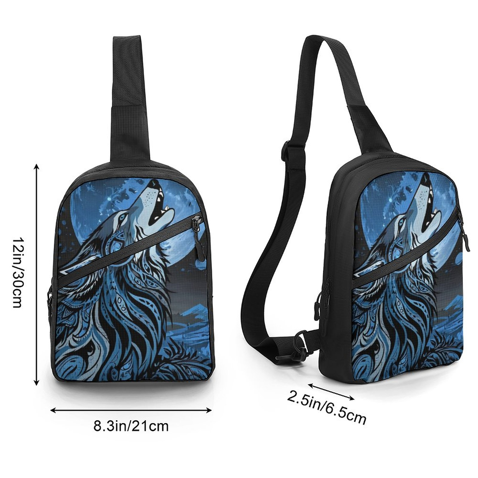 Native Wolf Shoulder Bag For Sale