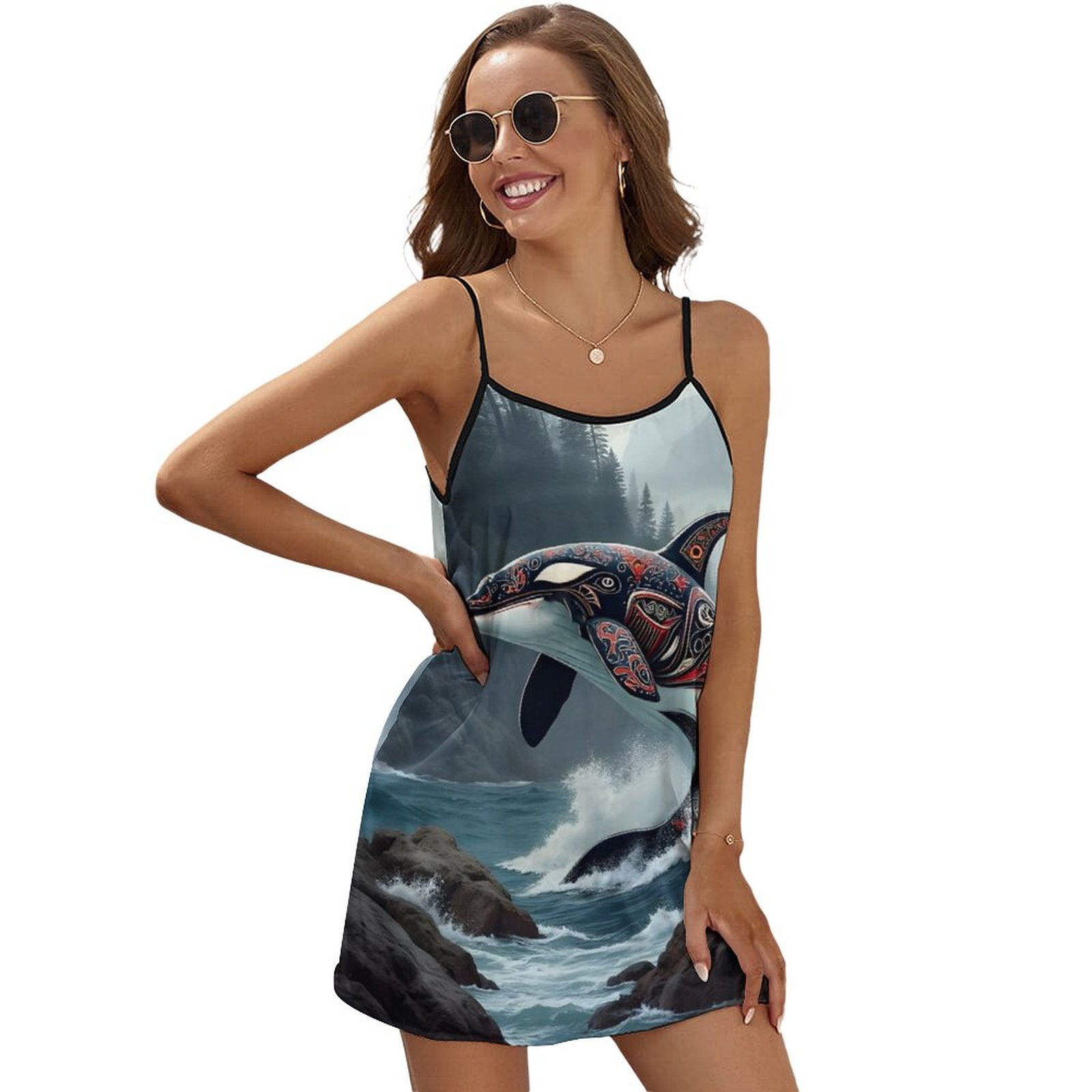 First Nations Indigenous Native Orca Killer Whale Dress For Sale